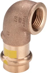 VIEGA Viega Winkel 90 Grad mit SC Profipress G 2614.2 für Gas in 22mm x Rp3/4 Rotguss   – 345 877