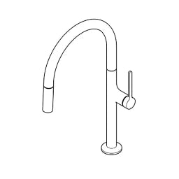 KLUDI KLUDI-REEF Spültisch-Einhandmischer herausz. Geschirrbrause Br. Gunmetal  – 50851N275