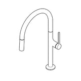 KLUDI KLUDI-REEF Spültisch-Einhandmischer herausz. Geschirrbrause Br. Gunmetal  – 50851N275