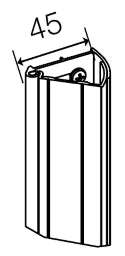 PROVEX Provex Wall rail variable 1950 60-90 profile silver chrome – 1196SA28F