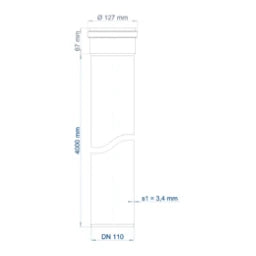 POLOPLAST PO Socket Pipe POLO-KAL NG DN 110/4000 – 02047