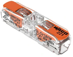 WAGO Durchgangsverbinder mit Hebel, max. 4 mm²  – 221-2411