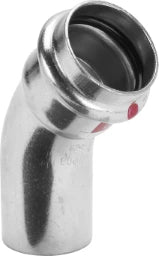 VIEGA Viega Bogen 45 Grad mit SC Prestabo 1126.1 in 35mm Stahl verzinkt   – 558 376
