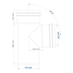 POLOPLAST PO Branch POLO-KAL NG DN 200/200/87 Degrees – 02974