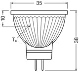 LEDVANCE LED MR11 DIM P 4.5W 927 GU4 – 4099854050268