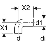 GEBERIT GE PE Siphon connection bend d 50/50mm 361080 – 361.080.16.1