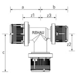 REHAU REHAU T-piece FASTLOC EX+ 20 - 20 - 16 – 13706651001