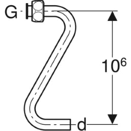 GEBERIT GE Verbindungsrohr Z zu Fuellventil Typ380   – 240.710.00.1