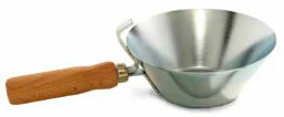BRINKO conical plasterer's trowel, 160 mm diameter, galvanized, wooden handle – 2994/160