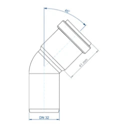 POLOPLAST PO Bend POLO-KAL NG DN 32/45 Degrees - 02102
