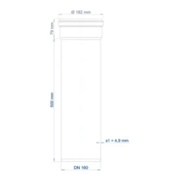 Poloplast PO Push-fit Pipe POLO-KAL NG DN 160/500 – 02062