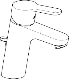 HANSA Hansa Primo XL Waschtisch-Einhandmischer mit Ablaufgarnitur, mit Flex., chrom   – 4956 2203