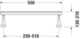 DURAVIT Duravit Fußgestell für Duschwanne mit Seitenlänge> 1500 mm, 3 Stück   – 790105000000000