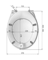 MKW MKW Euro Class WC-Sitz mit Deckel weiß mit Metallscharnier   – A600-0201