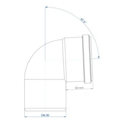 POLOPLAST PO Bend POLO-KAL NG DN 90/87 Degrees - 02174