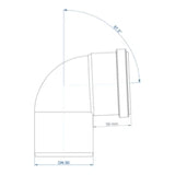 POLOPLAST PO Bend POLO-KAL NG DN 90/87 Degrees - 02174