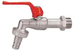 HERZ Heart Outlet Tap with Hose Nozzle and Lever 3/4" Brass Fig. 2503(02) – 1250302