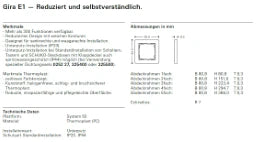 GIRA Abdeckrahmen 3f Gira E1 Schwarz m  – 0213153