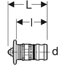 GEBERIT GE Mepla Rohr-Endstopfen PVDF d20mm, pressbar, unloesbar   – 622.000.00.5