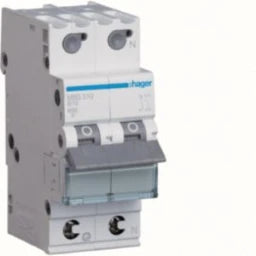 HAGER MCB 1P+N 6kA B-10A QC 2M – MBS510