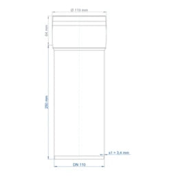 POLOPLAST PO Socket Pipe POLO-KAL XS DN 110/250 – 102041
