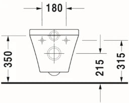 DURAVIT Duravit DuraStyle Wall-mounted toilet, washdown model, 540mm, white – 2536090000