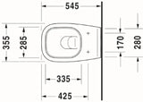 DURAVIT Duravit D-Code Wall-mounted Washdown Toilet white – 25350900002