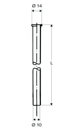 SCHELL SCHELL chrome-plated copper pipe 10x1000 with 3/8" flare – 49 707 06 99