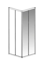 PALME Palme Drive 1.0 Corner Entry Half 2-piece right 90x200cm Glass H1, silver – DXE290B/H1/20