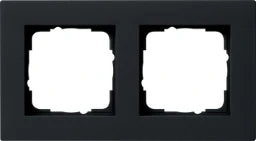 GIRA Cover Frame 2-gang flat E2 Black m – 0212095