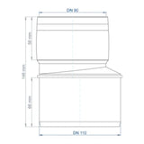POLOPLAST PO Transition Pipe POLO-KAL XS DN 110/90 – 102887