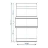POLOPLAST PO Double Socket POLO-KAL XS DN 50 – 102302