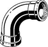 VIEGA Viega 90-degree elbow with SC Temponox XL 1716XL in 76.1mm stainless steel - 808 884
