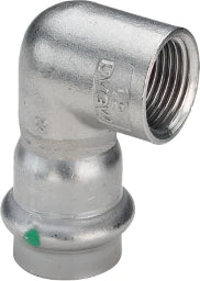 VIEGA Viega Winkel 90 Gr mit SC Sanpress Inox 2314.2 in 22mm x Rp1/2 Edelstahl   – 437 015