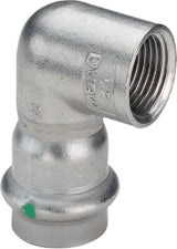 VIEGA Viega Winkel 90 Gr mit SC Sanpress Inox 2314.2 in 22mm x Rp1/2 Edelstahl   – 437 015