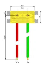 MHS mhs-Shower Exposed 350 Outlet 153mm Pipe:Kelit Kelox - 35841KE0000B00