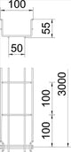 OBO Mesh Cable Tray GRM 55x100x3000 Steel, hot-dip galvanized - 6001442
