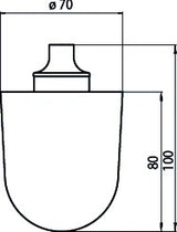 EMCO Emco System 2 Bürstenkopf schwarz, Durchmesser 70x107mm  – 3515 133 90