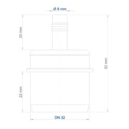 POLOPLAST PO Condensate Drain POLO-KAL DN 32 / 8mm – 02356