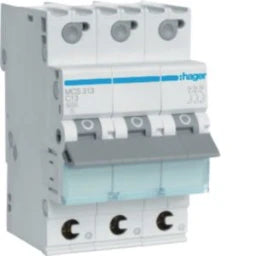 HAGER LS-Schalter 3polig 6kA C-13A 3M QC  – MCS313
