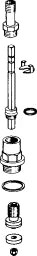 HANSA Hansa Oberteil für Unterputzventil 3/4" Einbautiefe   – 59 902 724