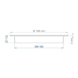 POLOPLAST PO Außenwandgitter POLO-KWL DN 160   – 03056