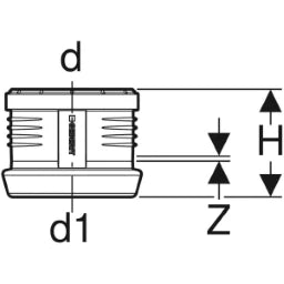 GEBERIT GE transition socket to Silent-db20 PE-S2, d75mm – 390.396.14.1