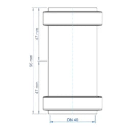 POLOPLAST PO Double Socket POLO-KAL NG DN 40 – 02301