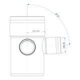 POLOPLAST PP Corner Double Branch POLO-KAL XS DN 110/50/50/87 Degrees – 101540