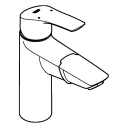 GROHE Grohe Single-lever basin mixer Eurosmart 23976_3 M-Size swiv. spout pop-up waste set chrome – 23 976 003