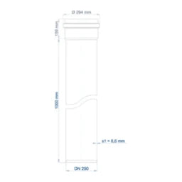 POLOPLAST PO Steckmuffenrohr POLO-KAL NG DN 250/1000   – 02956