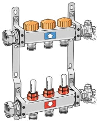 KE KELIT KMP590D PROTEC Manifold 4 outlets L: 325mm Application: 70 degrees C - 6 bar - 73172040