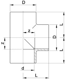 FISCHER GEORG GF Tee PE80 d 32 – 733200108