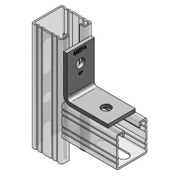 MEFA Angle Bracket 2-hole C-profile 45, 90 Legs 65 x 65 mm – 081402400